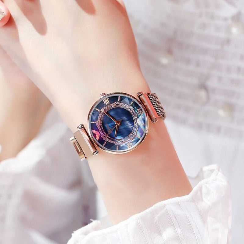 Ladies Magnetic Starry Sky Clock Luxury Women Watches Fashion Diamond Female Quartz Wristwatches Relogio Feminino Zegarek Damski