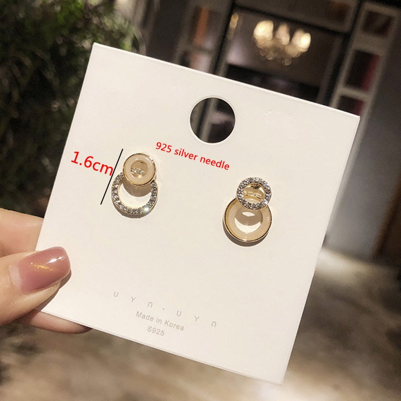 New Korean Fashion Dangle Earrings for Women White Flower Drop Earrings pendientes New Year Gift Fashion Ear Jewelry aretes