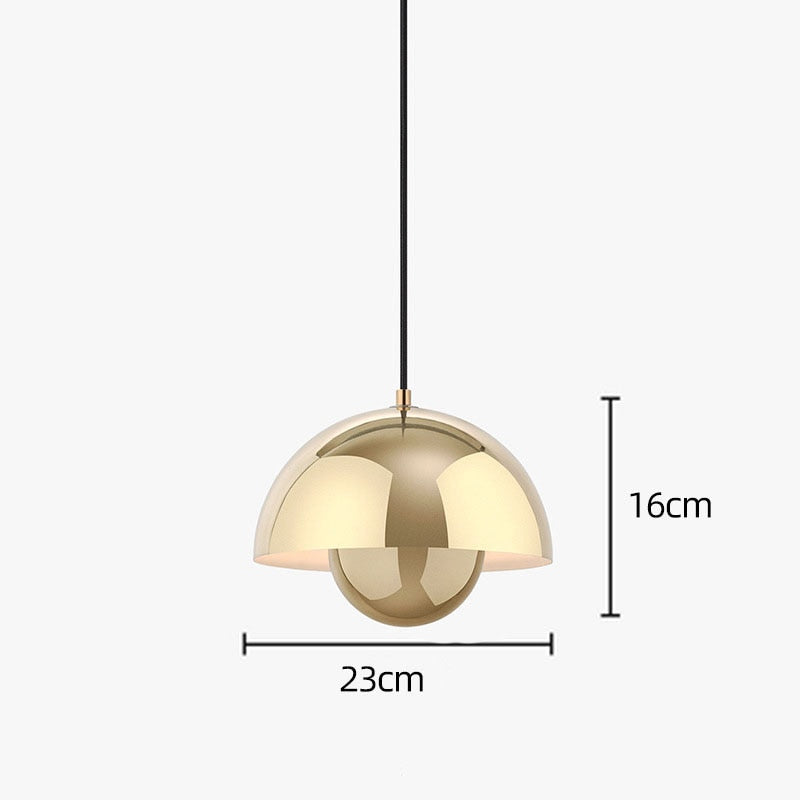 Led modern  pendent lamp semicircular flower bud color ceiling lamp northern European Danish Design Restaurant Chandelier