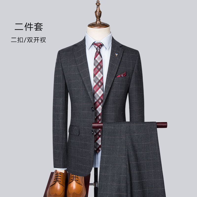 Boutique (Blazer + Vest + Trousers) Men's Suit Elegant Fashion Business Italian Style Casual Slim Gentleman Formal Suit 3-piece