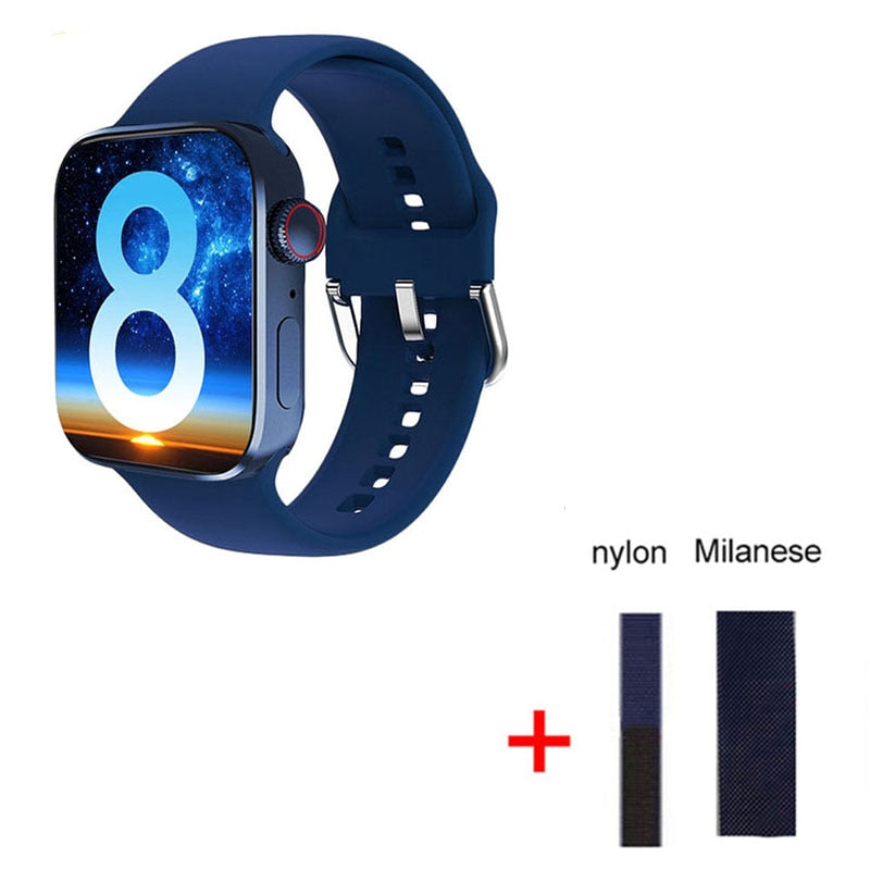 2022 NEW Smartwatch HW8 Max Men 1.99&quot; full screen NFC Right angle design bluetooth call Women Smart Watch PK DT7 W57 W27 HW22