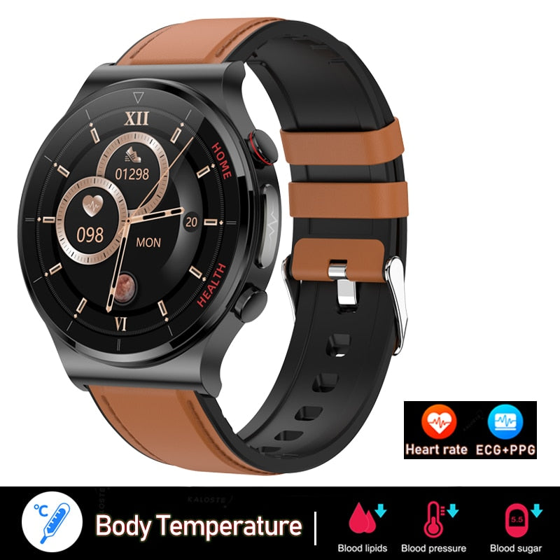 2022 New ECG+PPG Smart Watch Men Sangao Laser Health Heart Rate Blood Pressure Fitness Sports Watches IP68 Waterproof Smartwatch