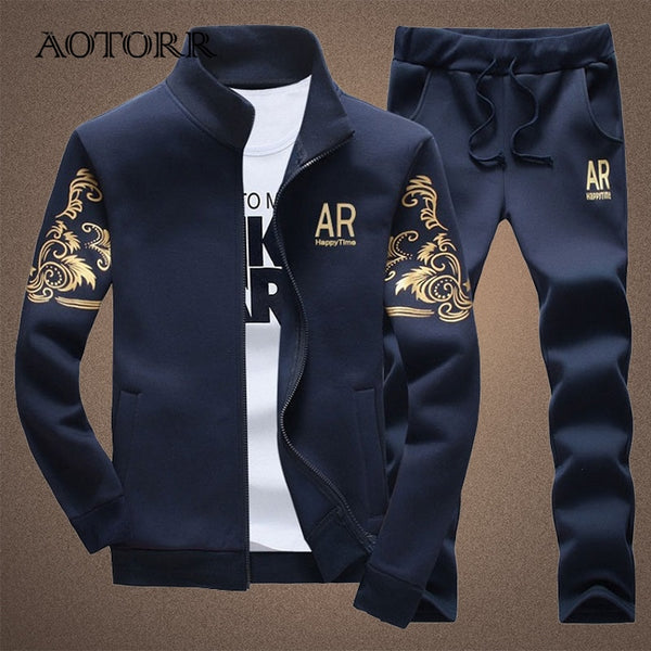 Men&#39;s Tracksuit Autumn Clothes Sportswear Two Piece Set Men Jacket Sweatpants Brand Clothing Male Sweatsuit Sports Suits Husband