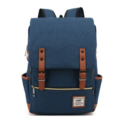 Vintage 16 inch Laptop Backpack Women Canvas Bags Men canvas Travel Leisure Backpacks Retro Casual Bag School Bags For Teenagers