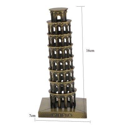 ERMAKOVA Metal World Famous Building Architecture Model Statue Landmark Tourist Souvenir Home Office Decoration