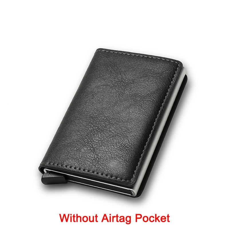 Rfid Card Holder Men Wallets Money Bag Male Black Short Purse 2022 Small Leather Slim Wallets Mini Wallets For Airtag Air Tag