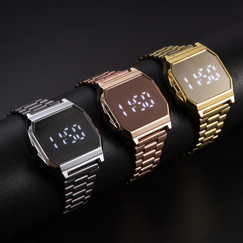 2022 New LED Digital Square Fashion Watch Men Women Multifunction Electronic Sports Wristwatch Watches