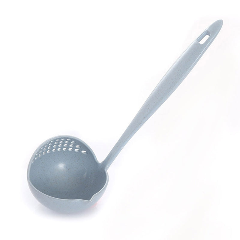 New Soup Spoon Long Handle Kitchen Strainer Solid Color Cooking Colander Kitchen Scoop Plastic Tableware Colander Hot