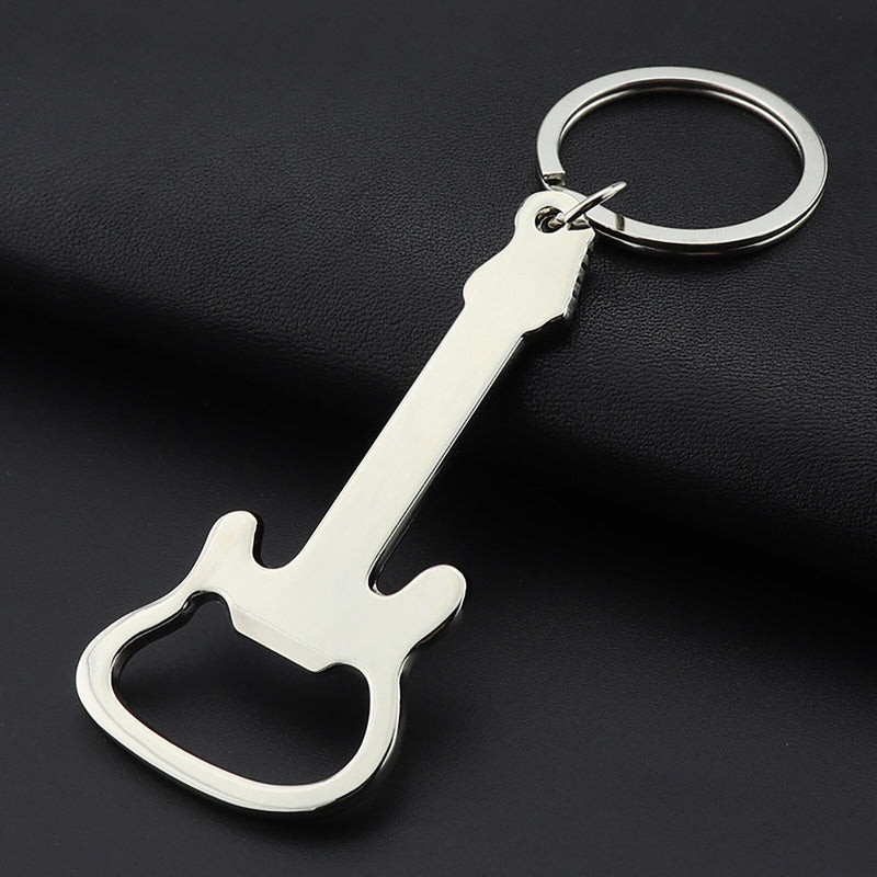 Retro Guitar Opener Metal Key Chain Creative Music Things That Make Life Easier with Kids Silicone Bottle Caps Wine Cool Stick