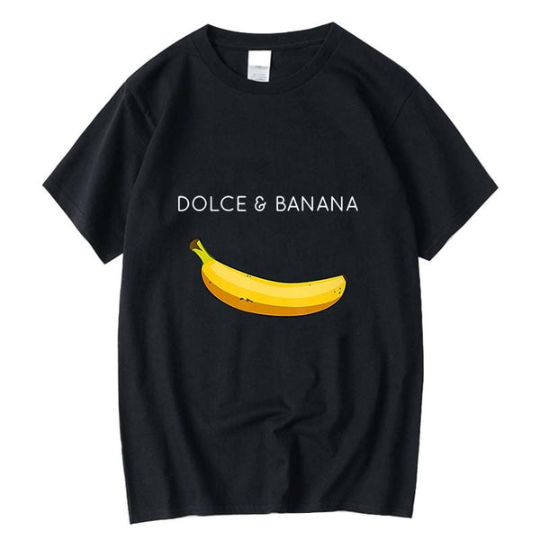 XIN YI Men&#39;s T-shirt High Quality 100% cotton Funny banana printing casual loose o-neck men short sleeve t-shirt male tees tops