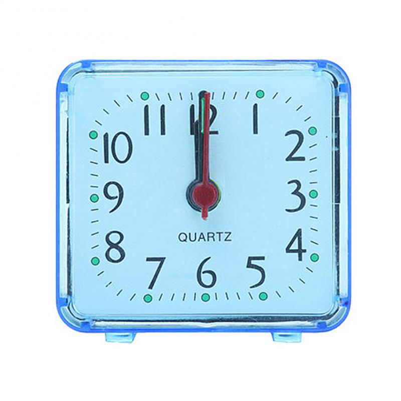 Portable Square Small Bed Alarm Clock Mini Travel Quartz Beep Clock Children Student Desk Bedside Desk Table Alarm Clocks Home