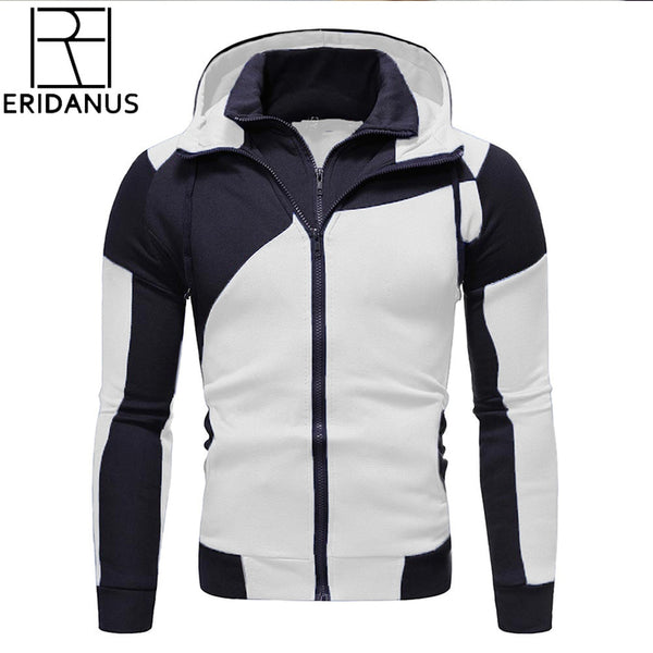 Autumn Winter New Men&#39;s Jacket Slim Fit Hooded Zipper Jacket Male Solid Cotton Thick Warm Hoodies Coat Men Clothing Tops MWW166