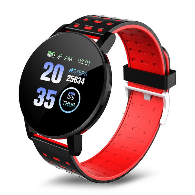 Twitch Smart Watch Men Women Heart Rate Blood Pressure Monitoring Fitness Sport racker Bluetooth Play Music Call 119 Smart Watch