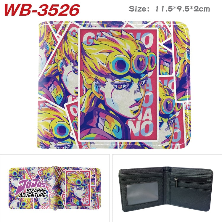 Anime Jojo Bizarre Adventure Cartoon Wallet Men PU Leather Coin Purse with Card Holder