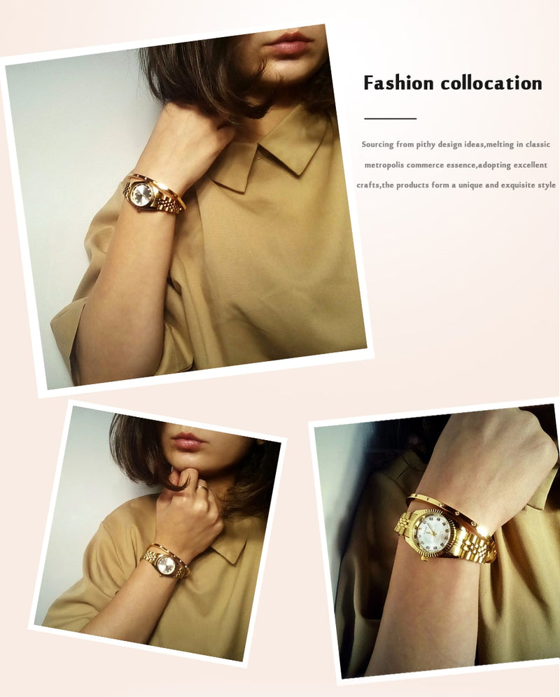 CHENXI Women Quartz Watch Golden &amp; Silver Classic Female Elegant Clock Watches Luxury Gift Ladies Waterproof Wristwatch