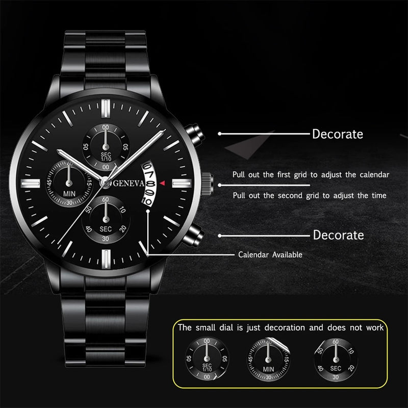 Fashion Mens Watches Luxury Gold Stainless Steel Quartz Wrist Watch Men Business Casual Calendar Clock relogio masculino