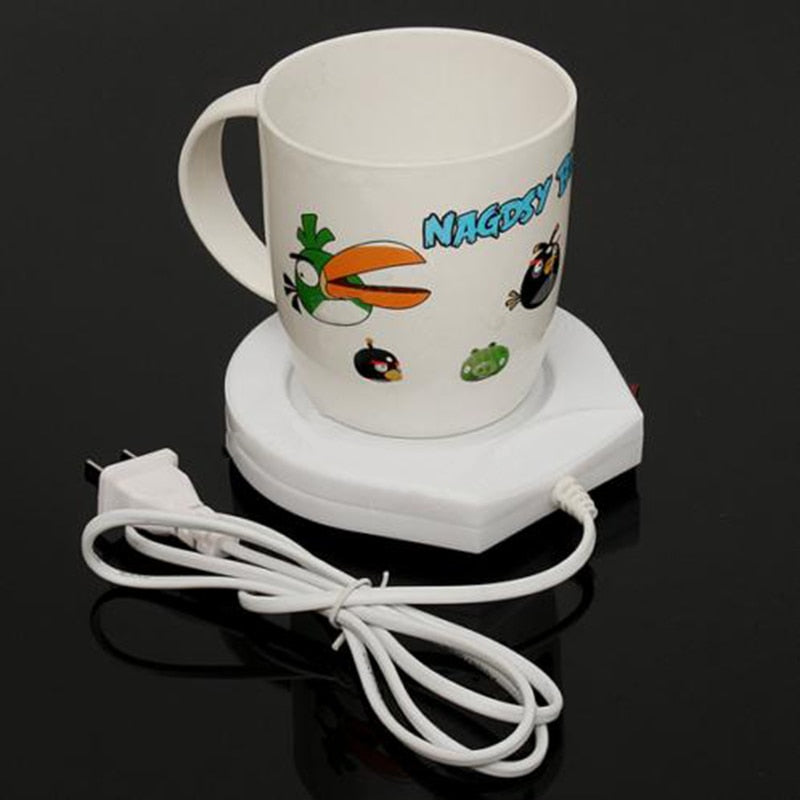 220v Portable White Electric Powered Cup Warmer Pad Coffee Tea Milk Mug Heater Mug Pad Powered Office Cup Coaster