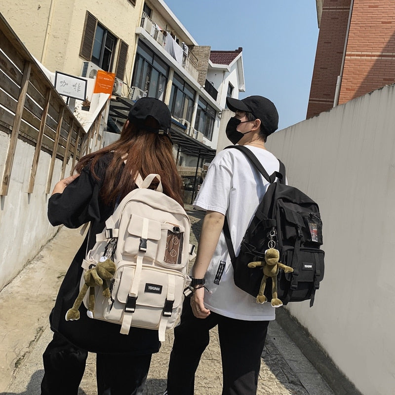 2021 Women School Backpack Black Nylon Bagpack  Female Anti Theft Rucksack Casual Lady Travel Backpacks Korean Back Pack Mochila