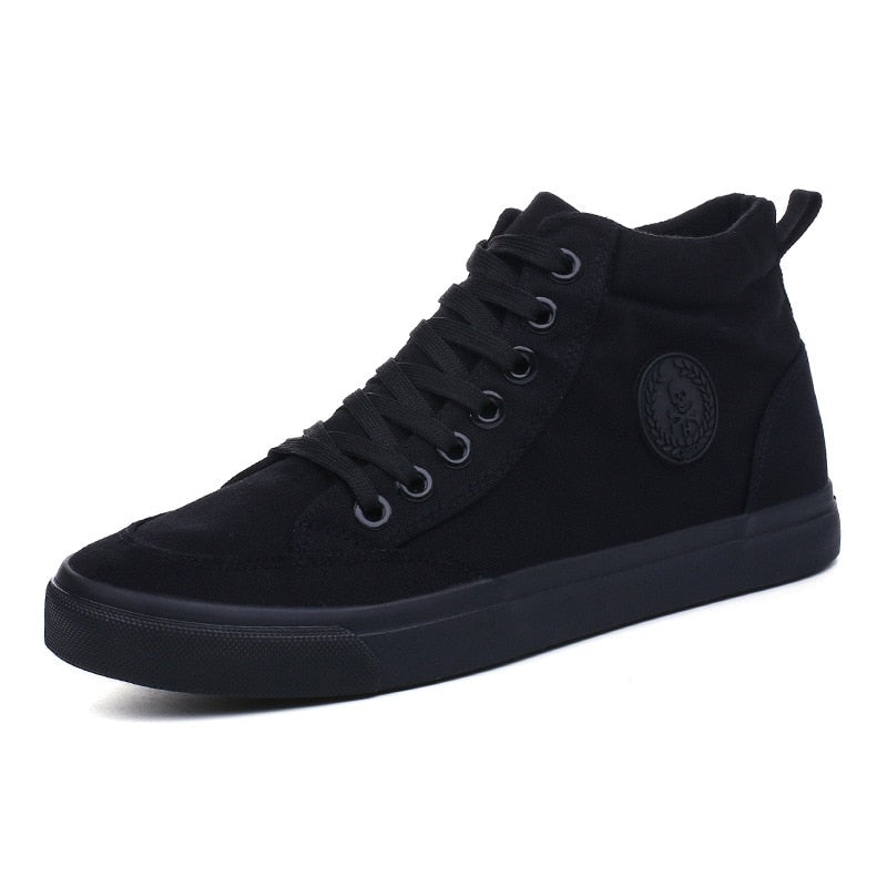 Mens High top Footwear Fashion Canvas Shoes Flat High top Men&