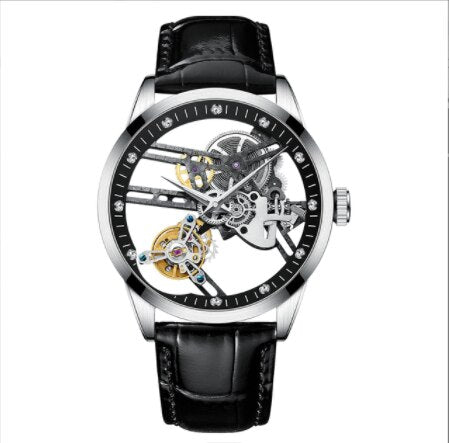 AESOP Hollow Diamond Tourbillon Watch Automatic Watches Special Hollow Mechanical Luxury Watches Steel Strap 2021