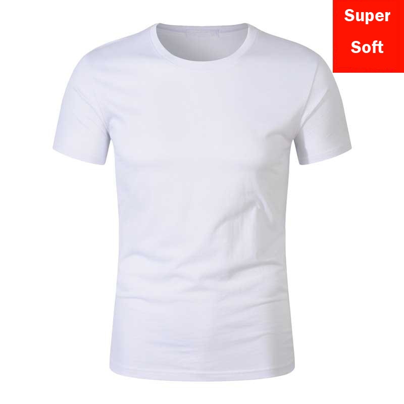 Man Summer Super soft white T shirts Men Short Sleeve Modal Flexible T-shirt white color Basic casual Tee Shirt Tops