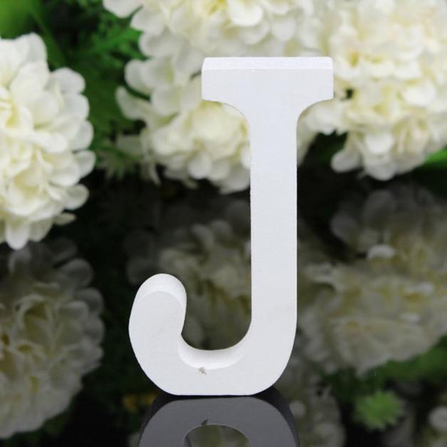 1pc Diy Freestanding Wood Wooden Letters White Alphabet Wedding Birthday Party Home Decorations Personalised Name Design QQLIFE