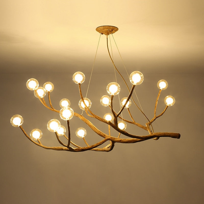 Nordic Creative Retro Bionic Branch Led Chandelier B&amp;B Living Dining Room Home Decor Pendant Lighting Bedroom Lighting Fixtures