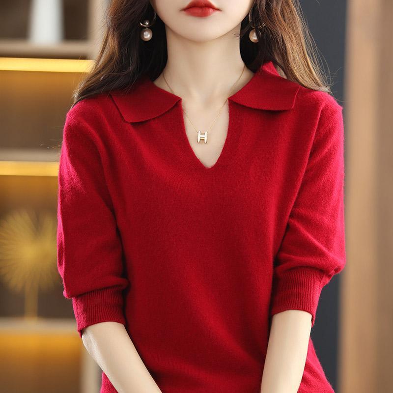 Korean Style Cashmere Sweater Winter 2022 Trend Sweaters Cardigan Woman Designer Cardigans Female Knitted Top Red Fashion Luxury