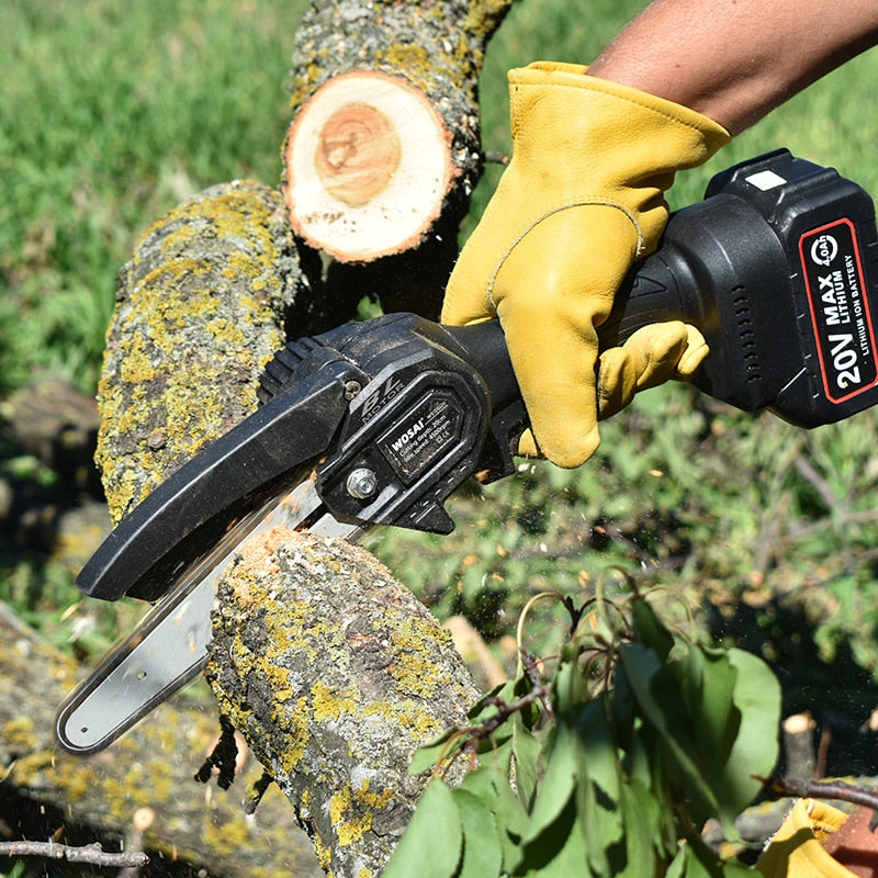 WOSAI 20V MT-Series 6 Inch Brushless chain saw Cordless Mini Handheld Pruning Saw Portable Woodworking Electric Saw Cutting Tool