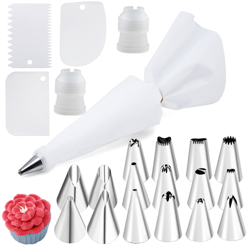 6/14/26/29 pcs set Cream Nozzles Pastry Tools Accessories For Cake Decorating Pastry Bag Kitchen Bakery Confectionery equipment