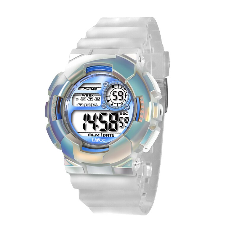 2022 LED Digital Watch for Women Waterproof Causal Sports Watches Ladies Transparent Watch Women&