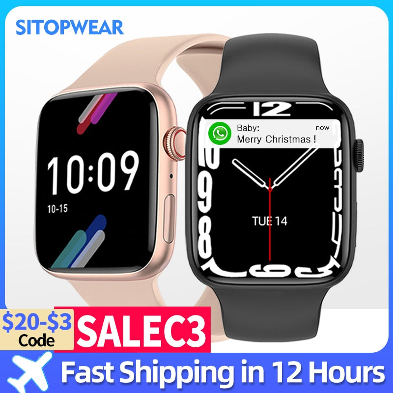 SitopWear Smart Watch 2022 Wireless Charging Smartwatch Bluetooth Calls Watches Men Women Fitness Bracelet Custom Watch Face