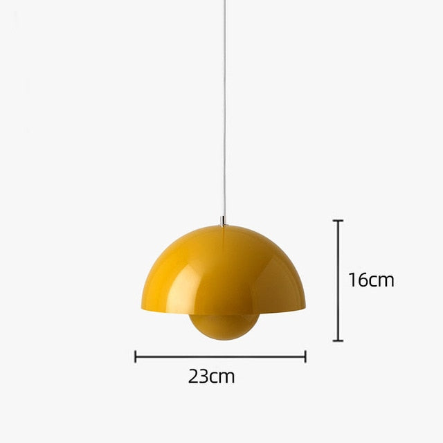 Led modern  pendent lamp semicircular flower bud color ceiling lamp northern European Danish Design Restaurant Chandelier