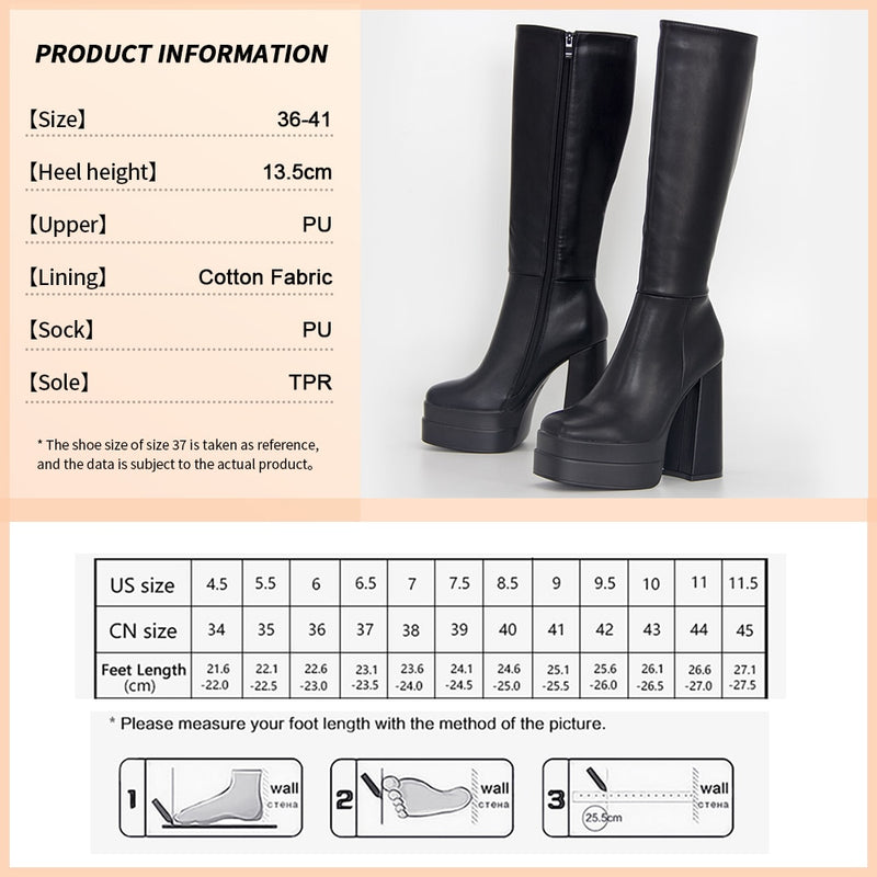 GOGD 2022 New Ankle Boots Women Quality Platform Boots Female Fashion Short Boot Black Chunky High Heel Women Shoes Big Size 41