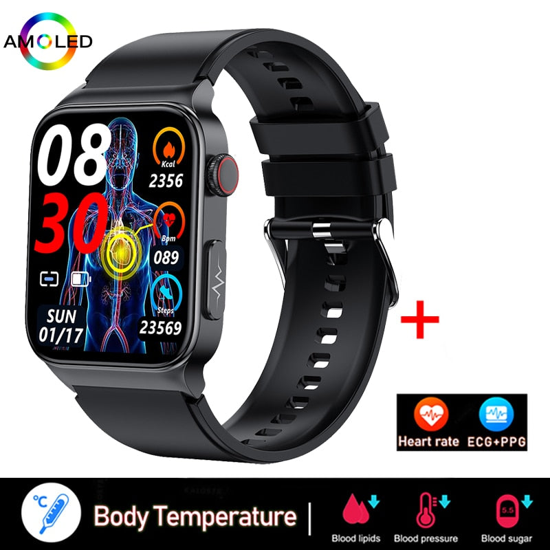 New ECG+PPG Smart Watch Men Laser Treatment Of Hypertension Hyperglycemia Hyperlipidemia Heart Rate Healthy Sport Men Smartwatch