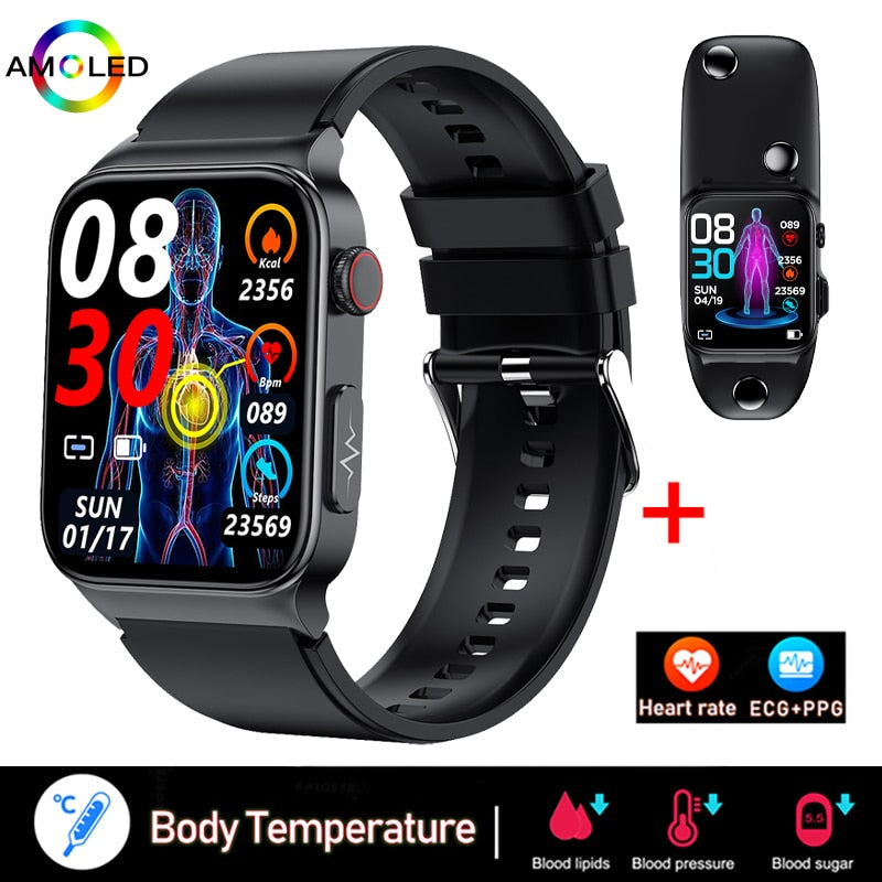 New ECG+PPG Smart Watch Men Laser Treatment Of Hypertension Hyperglycemia Hyperlipidemia Heart Rate Healthy Sport Men Smartwatch