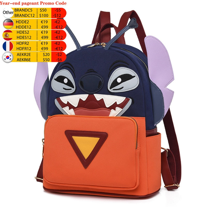 Disney Stitch Cute Kids Backpack Back To School Pack Travel Girls Mochila Kawaii Kindergarten Prepare For New Semester Schoolbag