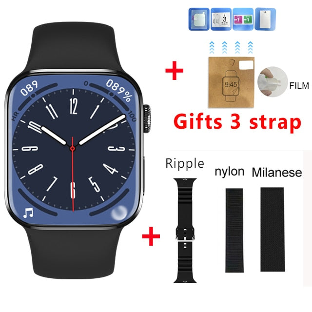 2022 NEW Smartwatch HW8 Max Men 1.99&quot; full screen NFC Right angle design bluetooth call Women Smart Watch PK DT7 W57 W27 HW22