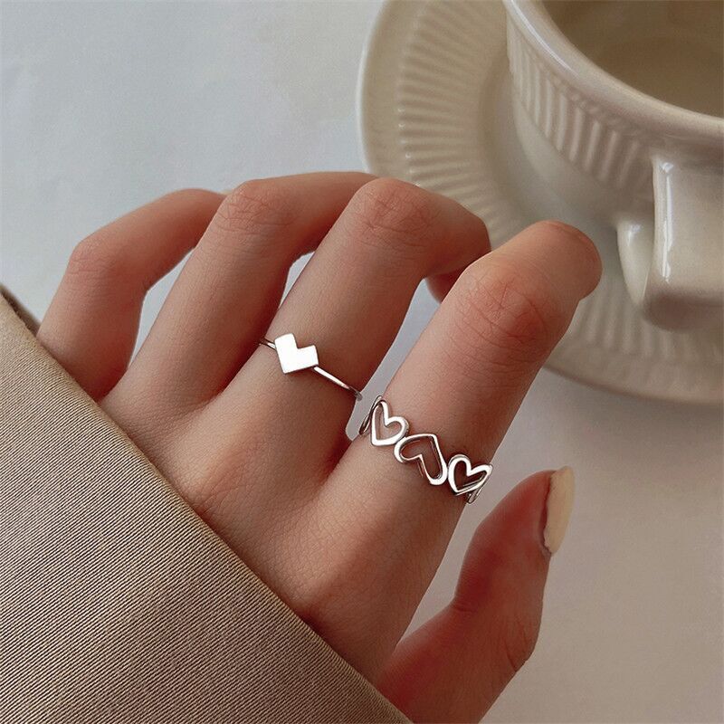 Trendy Butterfly Metal Punk Rings Set for Women Girls Party Jewelry Gifts Fashion Accessories Buckle Female Index Finger Ring