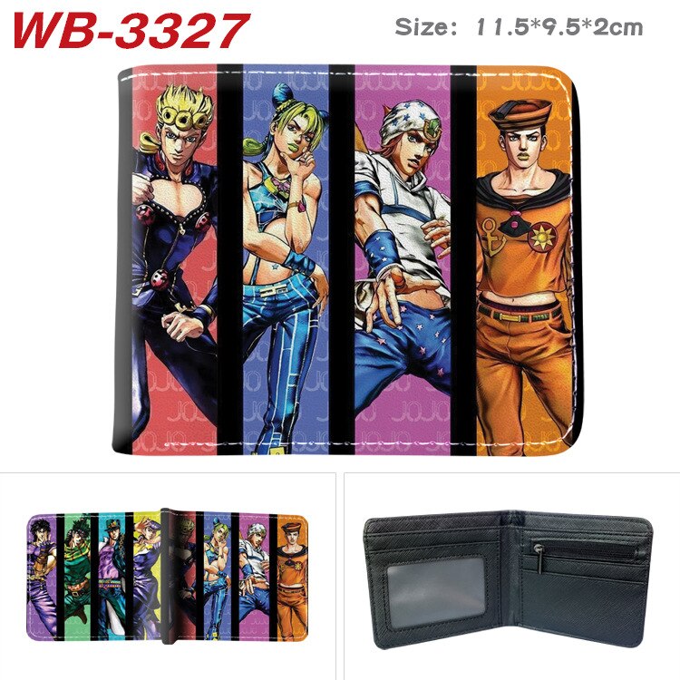 Anime Jojo Bizarre Adventure Cartoon Wallet Men PU Leather Coin Purse with Card Holder