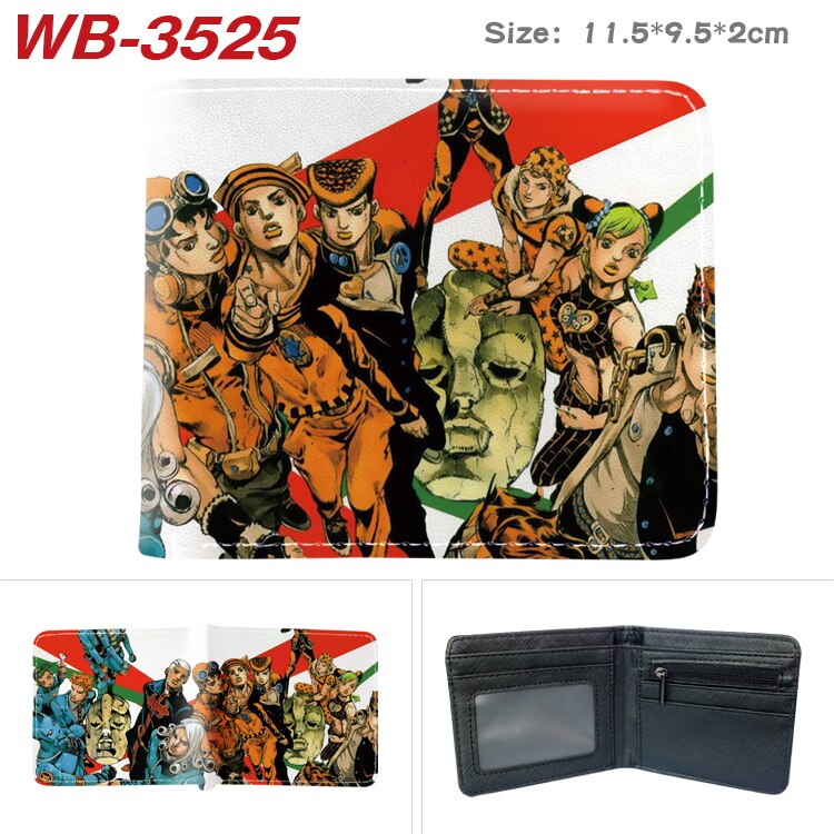 Anime Jojo Bizarre Adventure Cartoon Wallet Men PU Leather Coin Purse with Card Holder