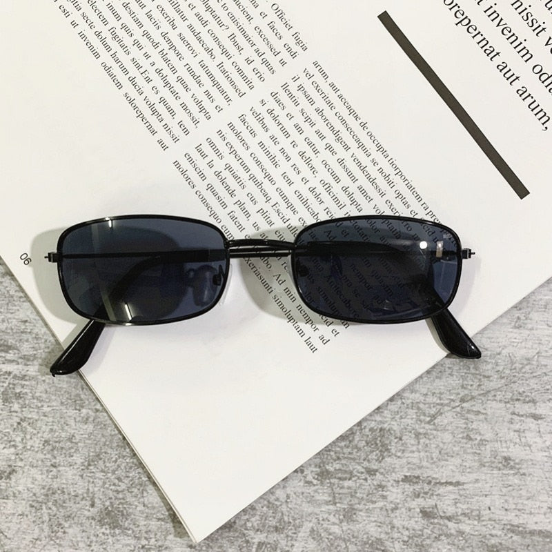 Vintage Square Sunglasses Women Retro Mirror Metal Frame Sun Glasses Female Fashion Oculos De Sol Feminino