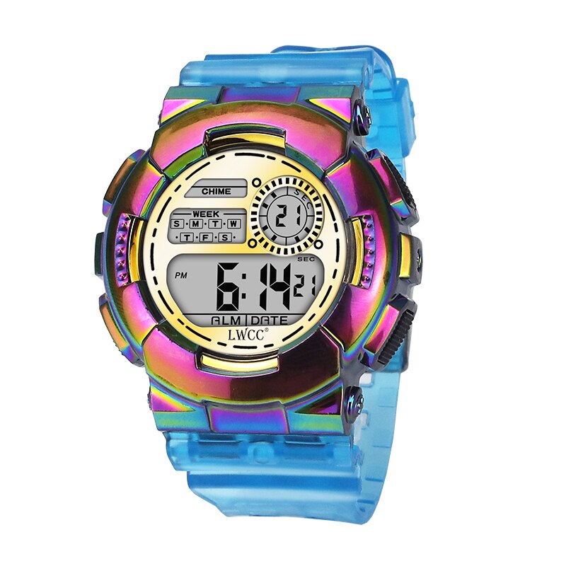 2022 LED Digital Watch for Women Waterproof Causal Sports Watches Ladies Transparent Watch Women&