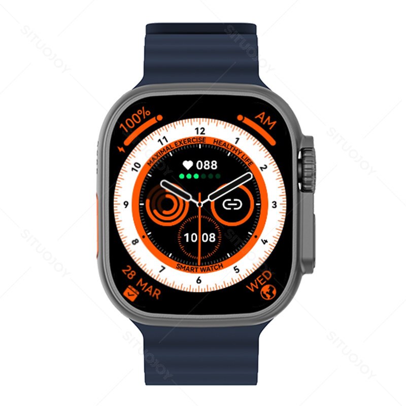 49mm Smart Watch Ultra Series 8 Titanium Alloy 1:1 Case Men Women Sport Smartwatch Bluetooth Call Heart Rate Temperature Measure