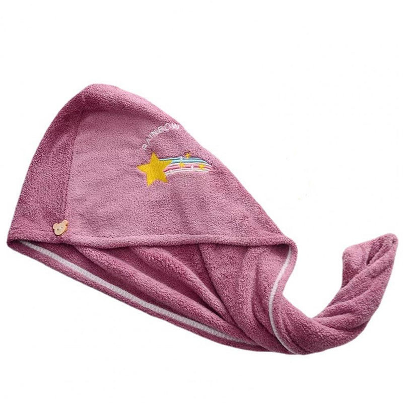 Hair Towel Super Absorbent Soft Coral Fleece Adults Women Cartoon Microfiber Towel for Household