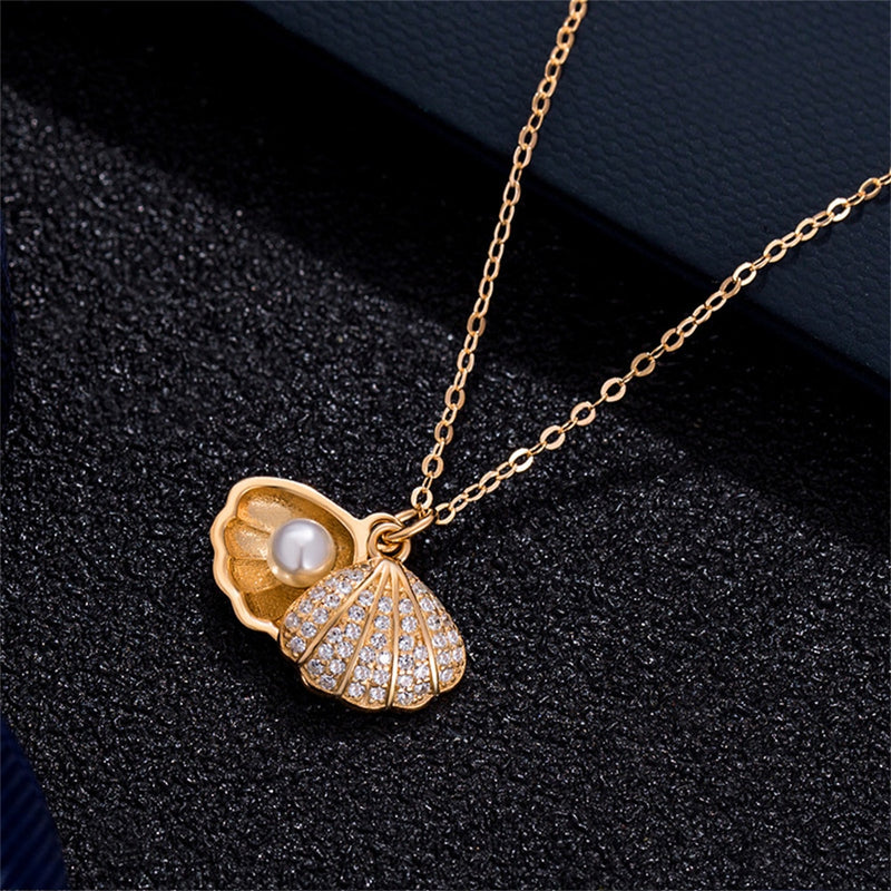 New Fashion Four Pearl Choker Necklaces Girl Summer Luxury Baroque Pearl Pendant Clavicle Chain For Women Jewelry Gift