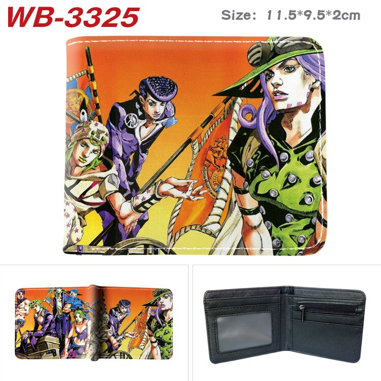 Anime Jojo Bizarre Adventure Cartoon Wallet Men PU Leather Coin Purse with Card Holder