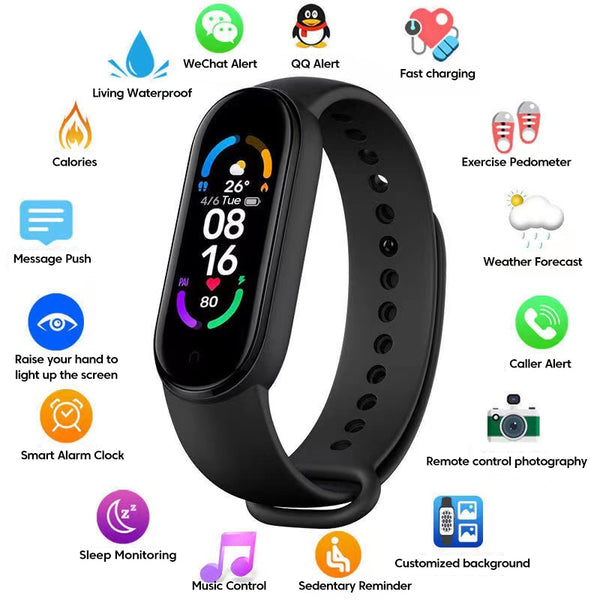 Olaf M7 Smart Watch Men Women Smartwatch Fitness Bracelet Heart Rate Fitness Tracking Miband Smart Band Watches Mi Band Watches