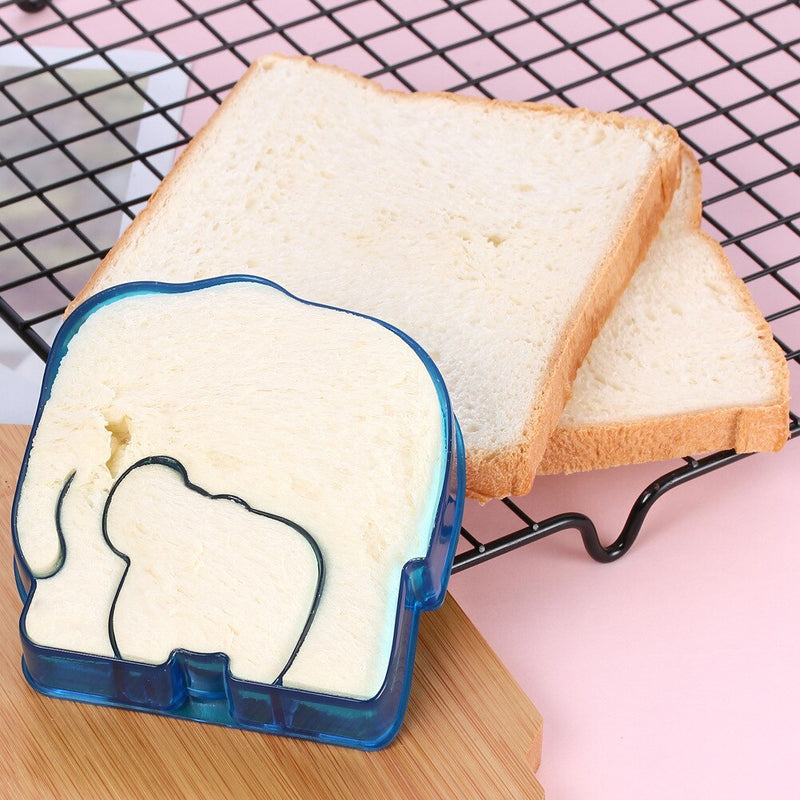 Diy Sandwich Cutter Mould Children Funny Cartoon Lunch Breakfast  Food Cutting Die Bread Mold Baking Tool Kitchen Accessories