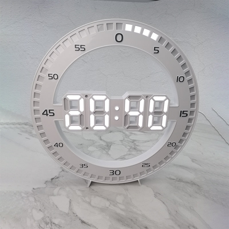 Nordic Large Digital Wall Clock Kitchen LED Display Home Clocks Wall Watch Night USB Electronic Alarm Clock Bathroom Table Clock